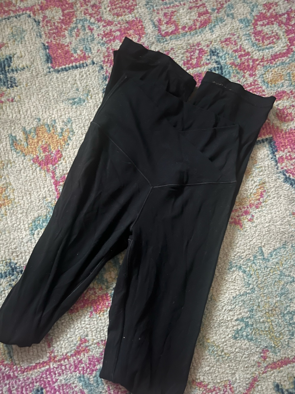 Aerie Offline Crossover Black High-Waist Leggings